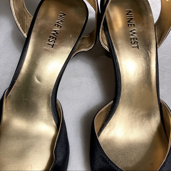 Nine West Black Satin Heels - Picture 6 of 15